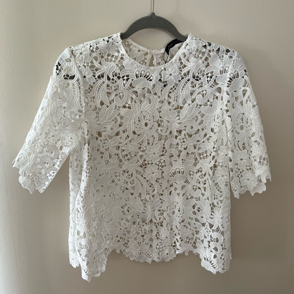 Zara lace crochet top small S